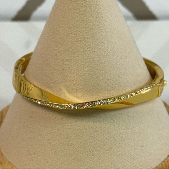 Kate Spade Golden Twist Crystal Hinge Bracelet - Picture 1 of 5